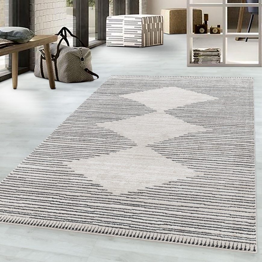 Berber Optic Designer Cream Area Rug I Long Hallway Runner Rug